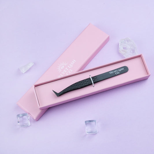 The Ruby Fiber Tip Boot Tweezer – Premium Volume Lash Tool - Velvet Lash Co