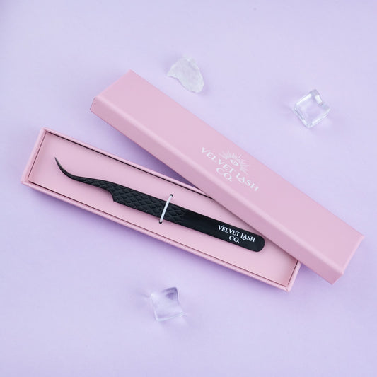The Emerald J Curve Isolation Tweezer – Precision Tool for Lash Artists - Velvet Lash Co