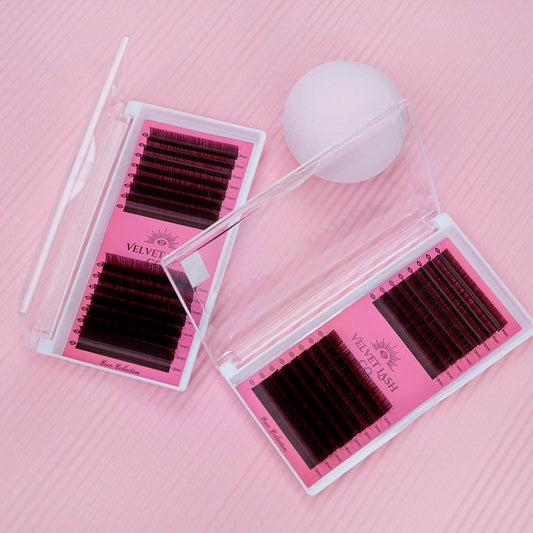 Coco Collection~ Brown Cashmere Lashes Extensions ~ 0.05, 9-15mm, C Curl