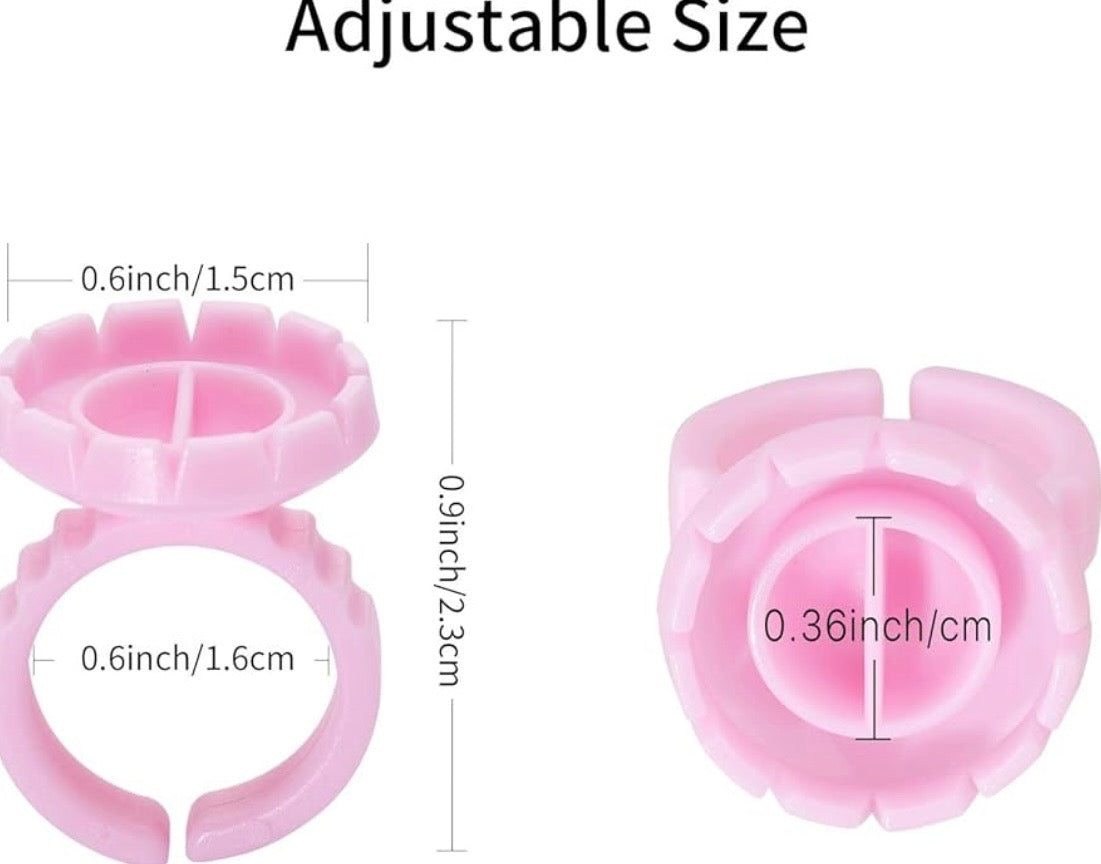 Professional Lash Adhesive Rings | Disposable Glue Rings for Eyelash Extensions (300 Count)